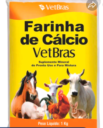 Farinha de cálcio 1 kg vet Bras